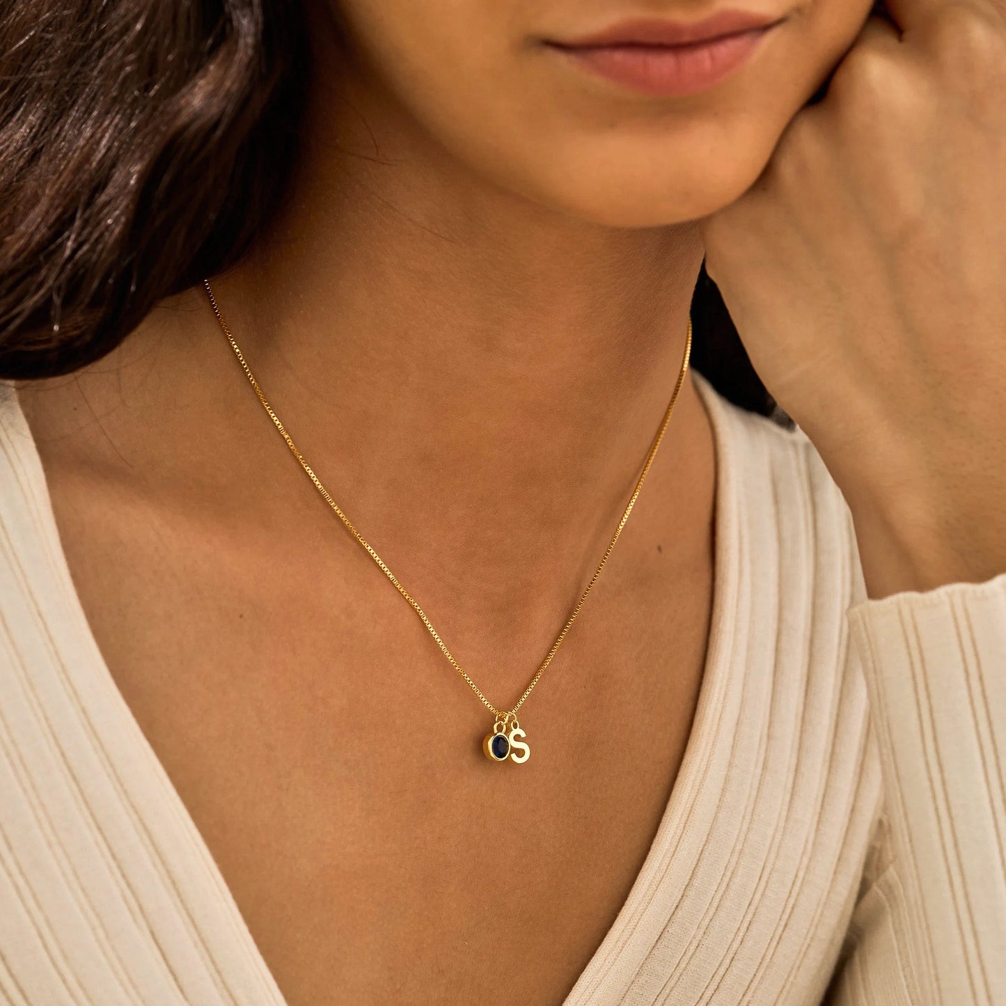 Veilixx™ Birthstone Initial Necklace