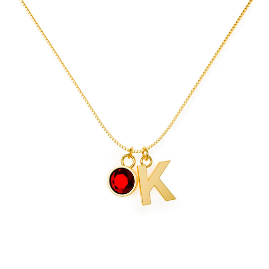 Veilixx™ Birthstone Initial Necklace