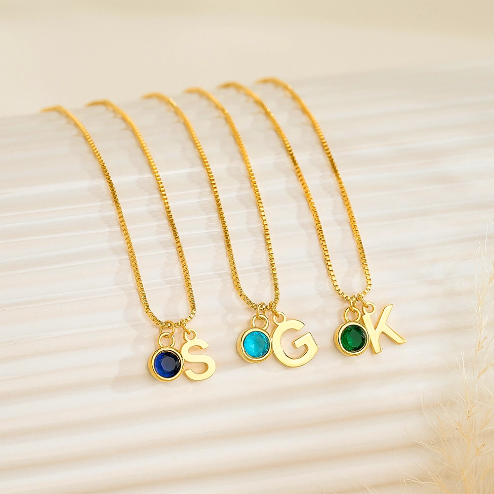 Veilixx™ Birthstone Initial Necklace